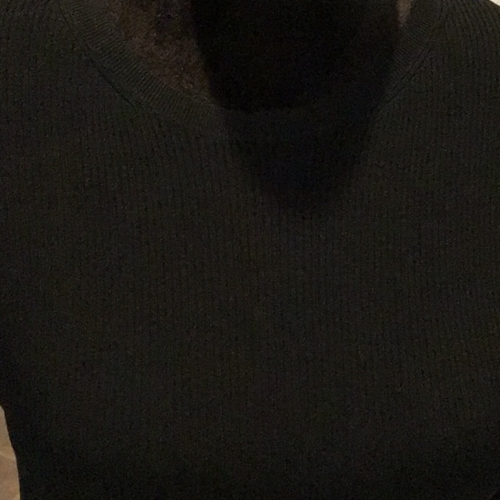 Theory Wooster Crepe Knit Basic Crew, Black, Size… - image 5